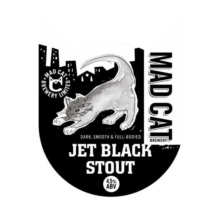 Jet Black Stout pump clip seasonal